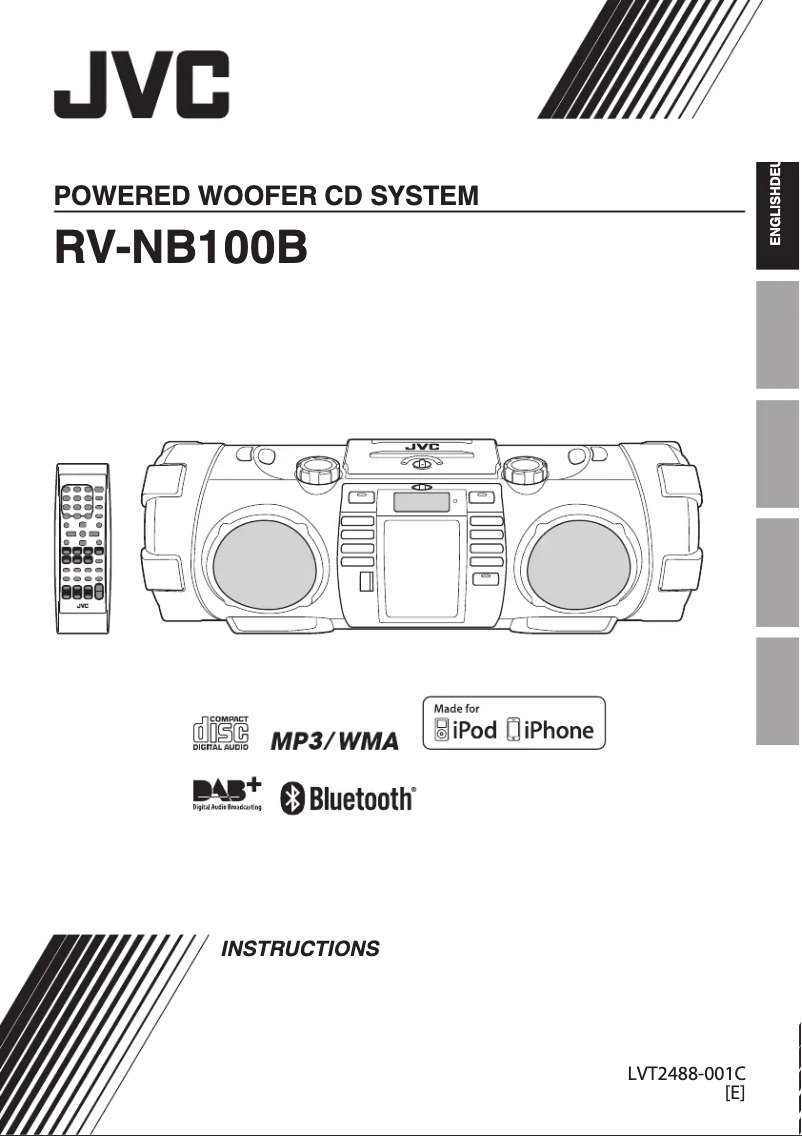 Page 1 de la notice Manuel utilisateur JVC Boomblaster RV-NB100