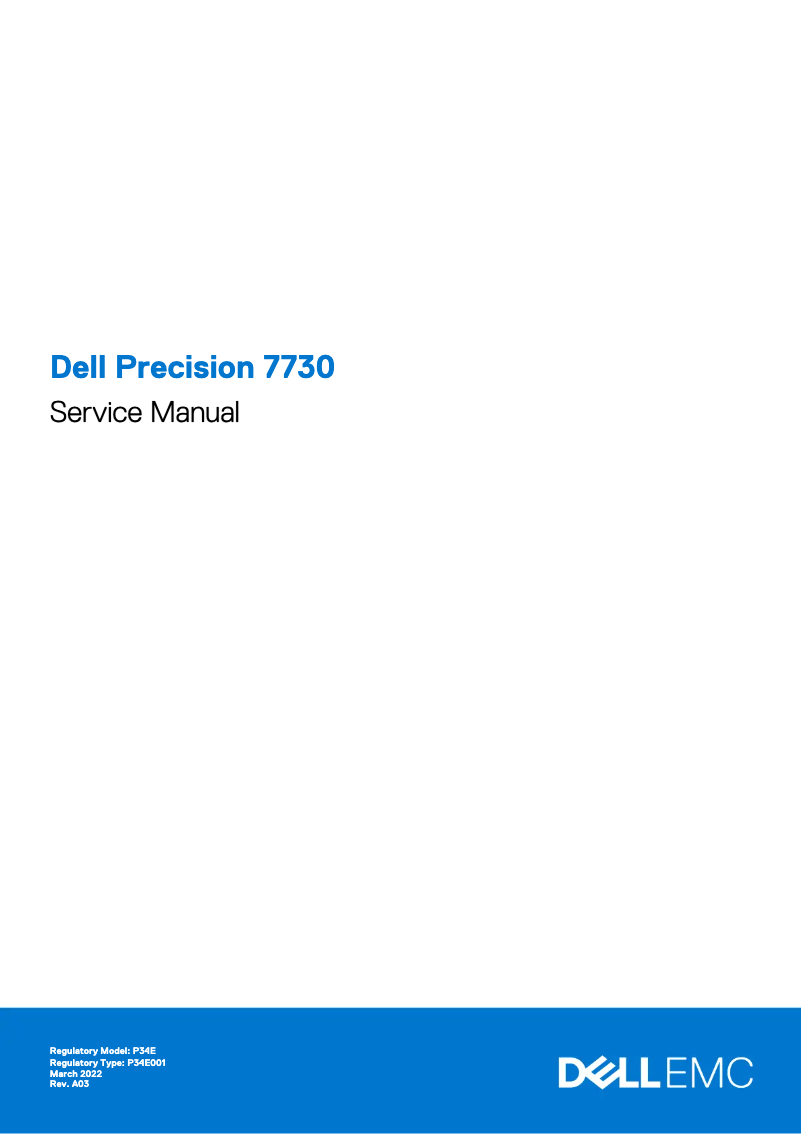 Page n°1 - Manuel utilisateur Dell Precision 7730
