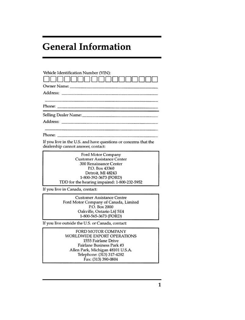 Image de la première page du manuel de l'appareil Mustang (1996)