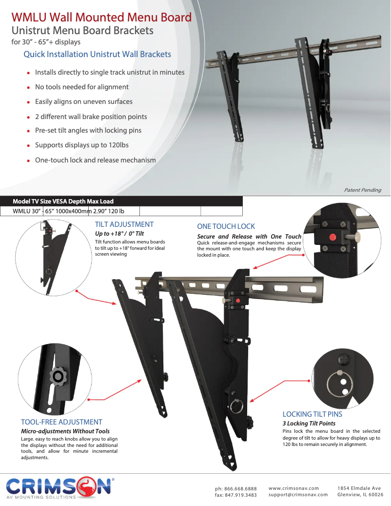 Page n°1 - Fiche technique Crimson WMLU