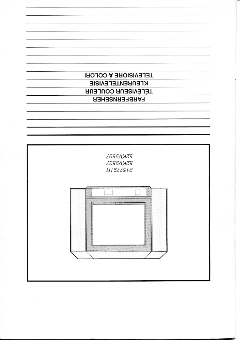 Image de la première page du manuel de l'appareil 52KV9537