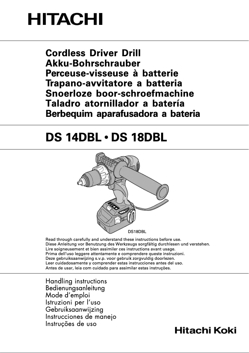 Page 1 de la notice Manuel utilisateur Hitachi DS14DBL 4.0