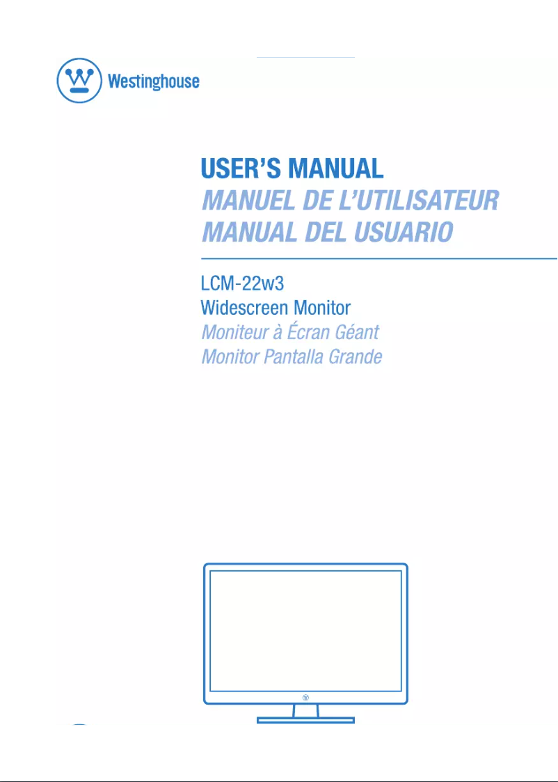 Image de la première page du manuel de l'appareil LCM-22w3