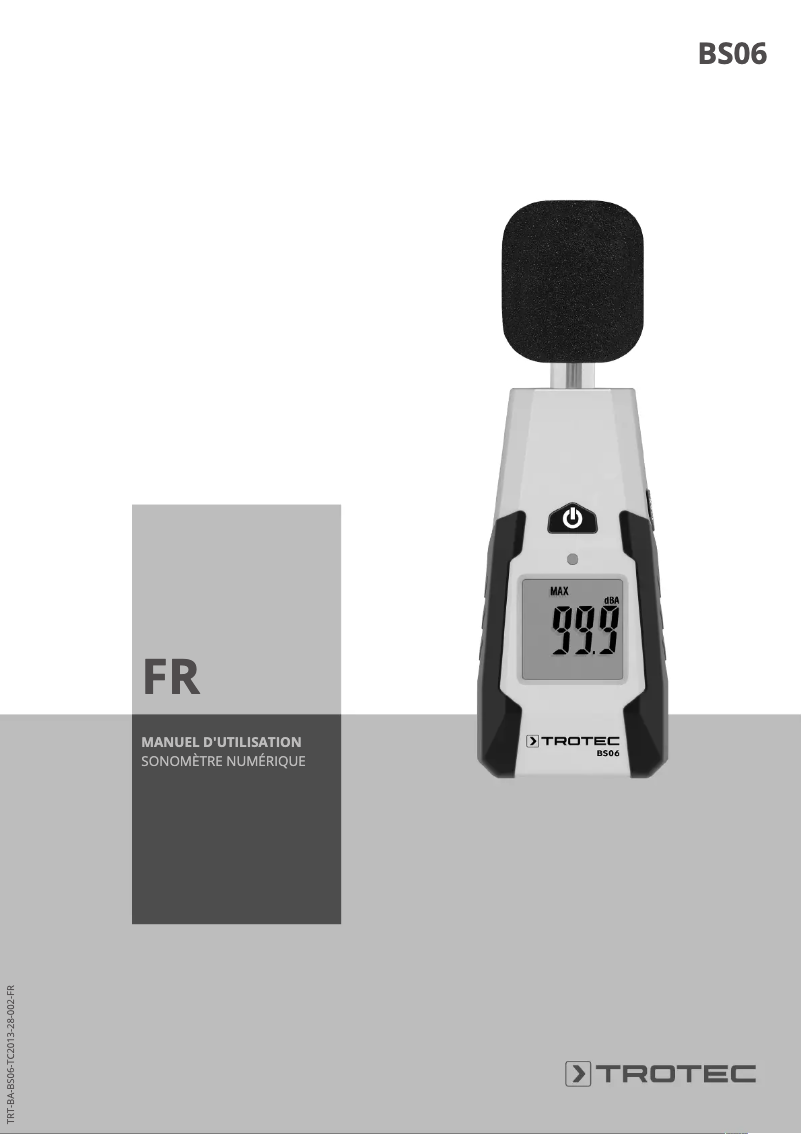 Image de la première page du manuel de l'appareil BS06