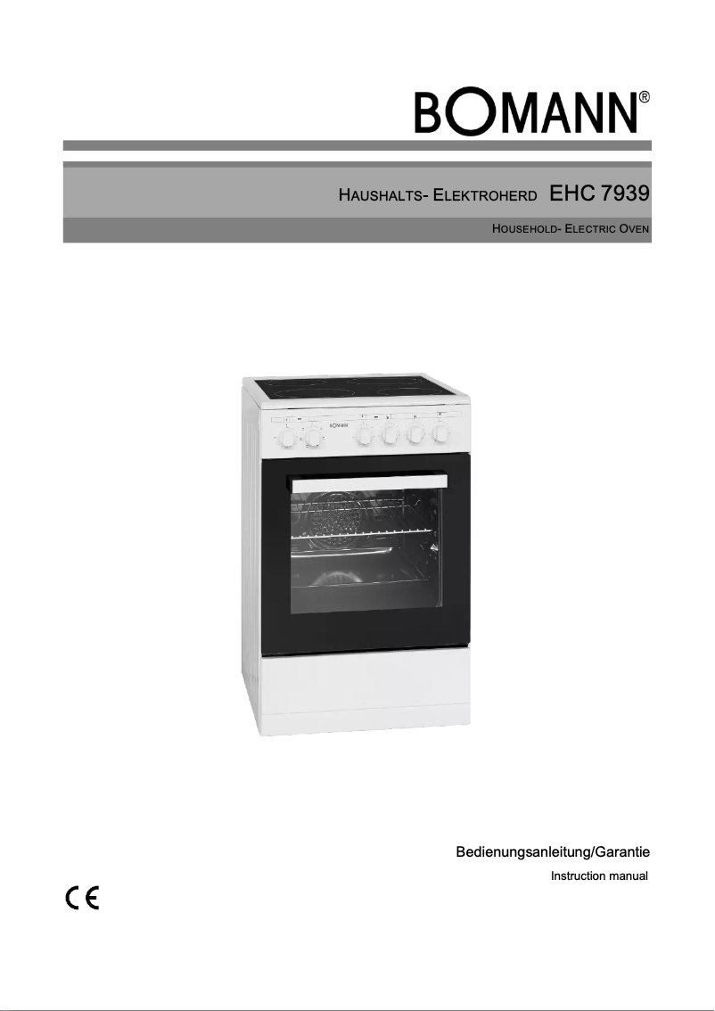 Page 1 de la notice Manuel utilisateur Bomann EHC 7939