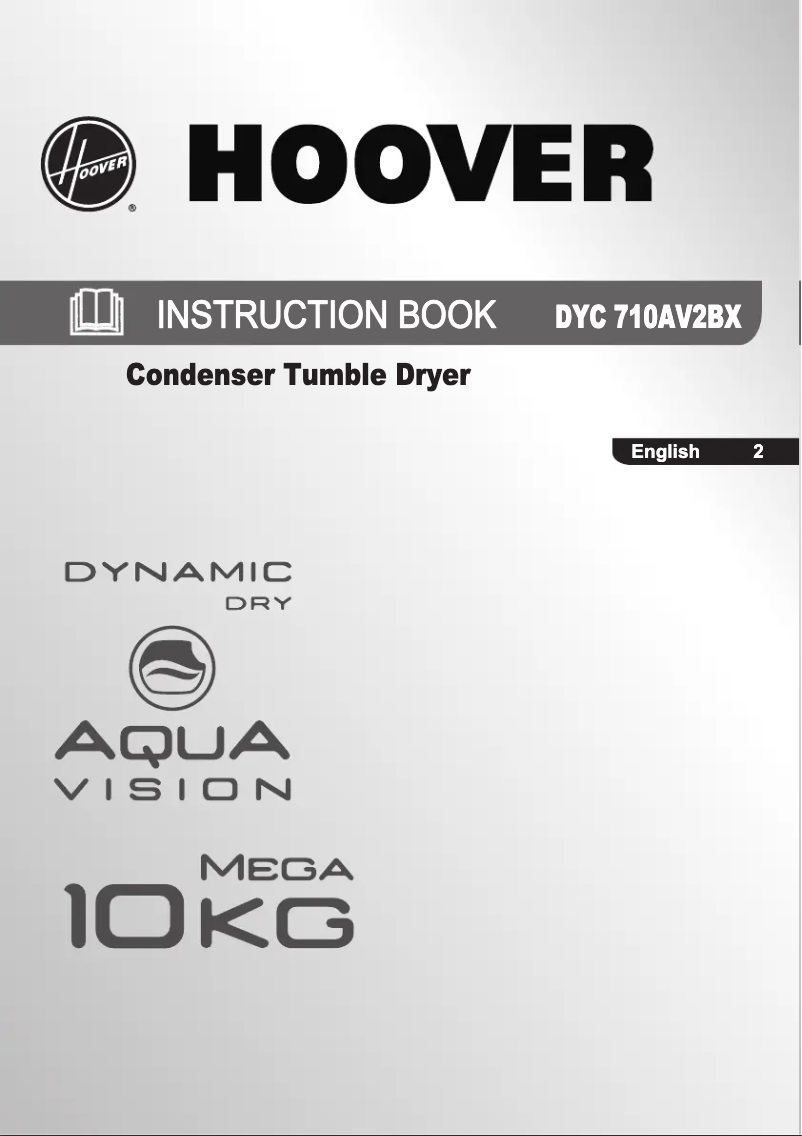 Page n°1 - Manuel utilisateur Hoover DYC 710AV2BX-80N