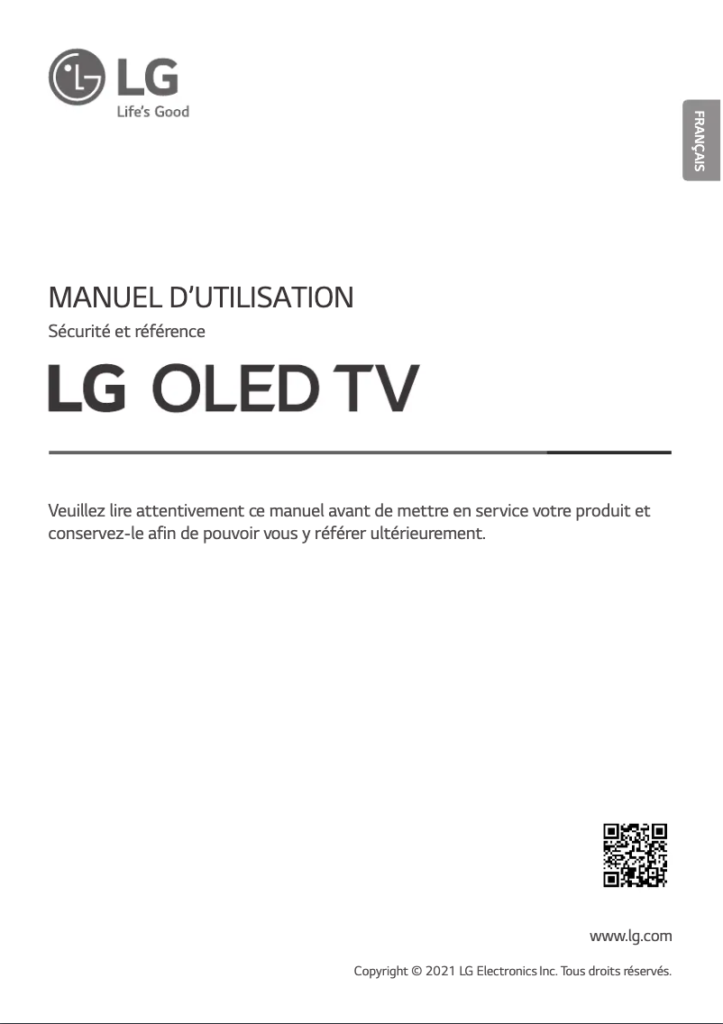 Page 1 de la notice Manuel utilisateur LG OLED55C15LA