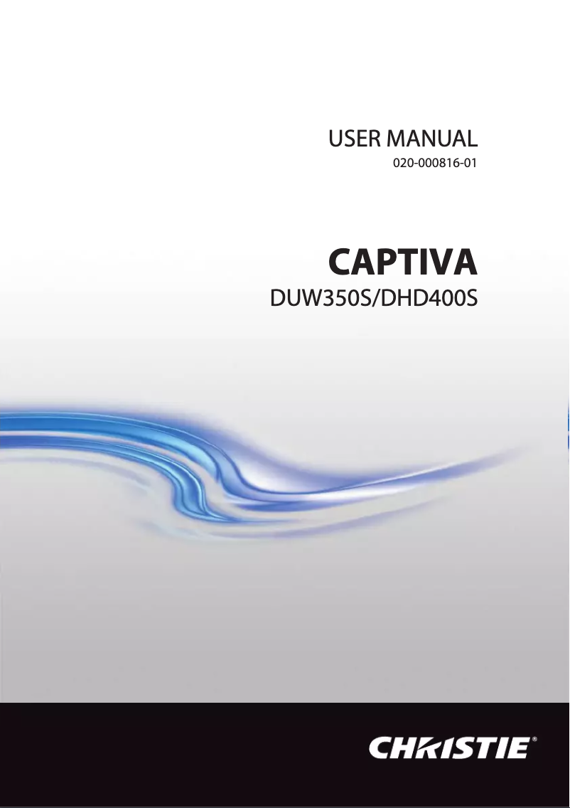 Image de la première page du manuel de l'appareil Captiva DHD4000S