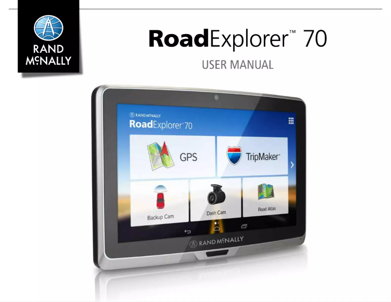Page n°1 - Manuel utilisateur Rand McNally RoadExplorer 80