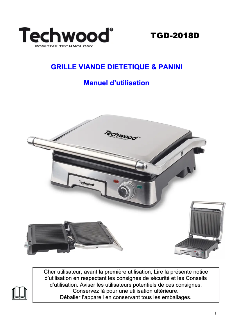 Image de la première page du manuel de l'appareil TPG-756