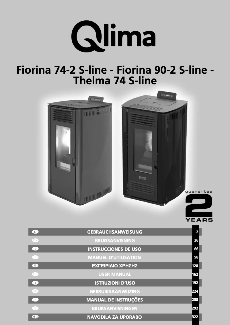 Page n°1 - Manuel utilisateur Qlima Fiorina 90-2 S-LINE