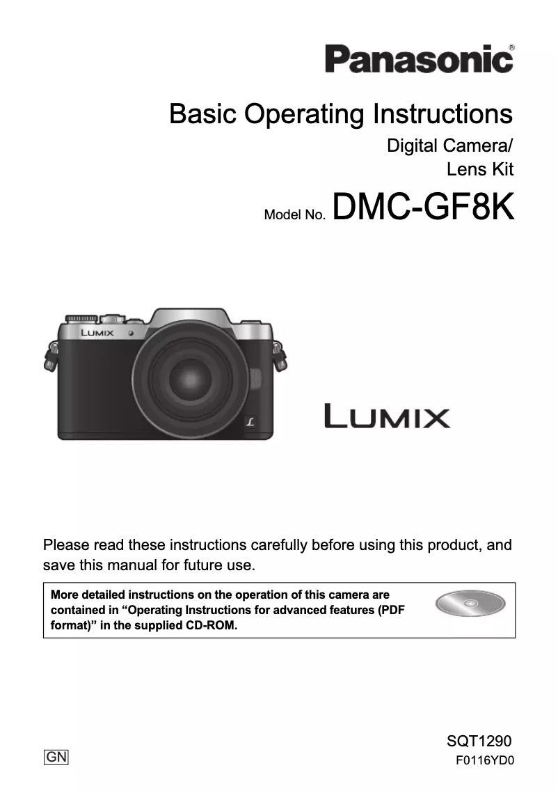 Page 1 de la notice Manuel utilisateur Panasonic Lumix DMC-GF8K