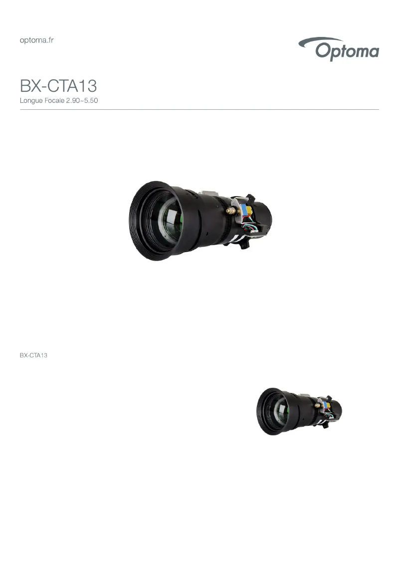 Page n°1 - Manuel utilisateur Optoma BX-CTA13