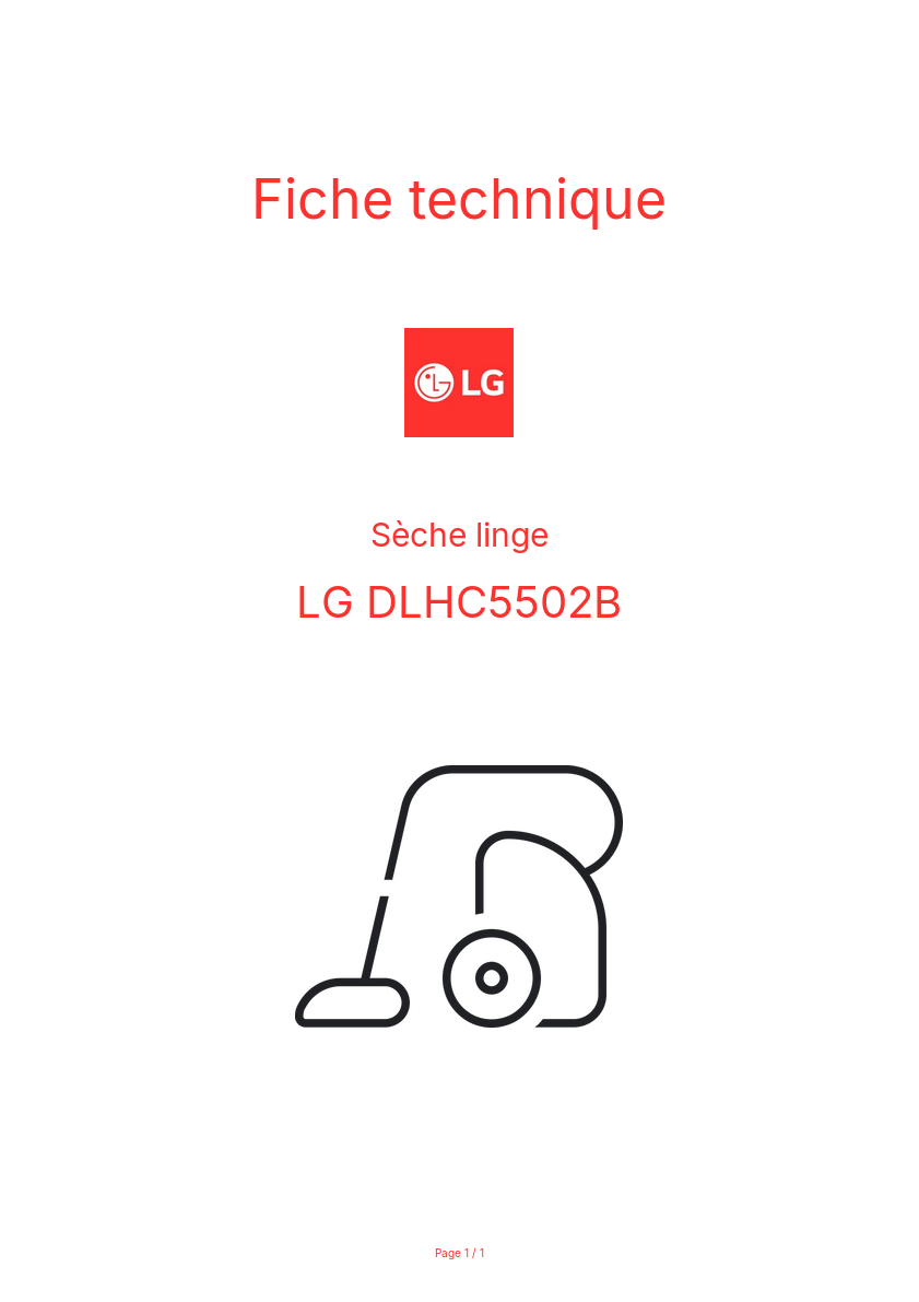 Page n°1 - Fiche technique LG DLHC5502B
