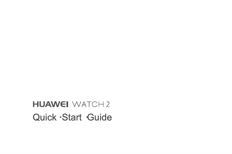 Page 1 de la notice Manuel utilisateur Huawei Watch 2
