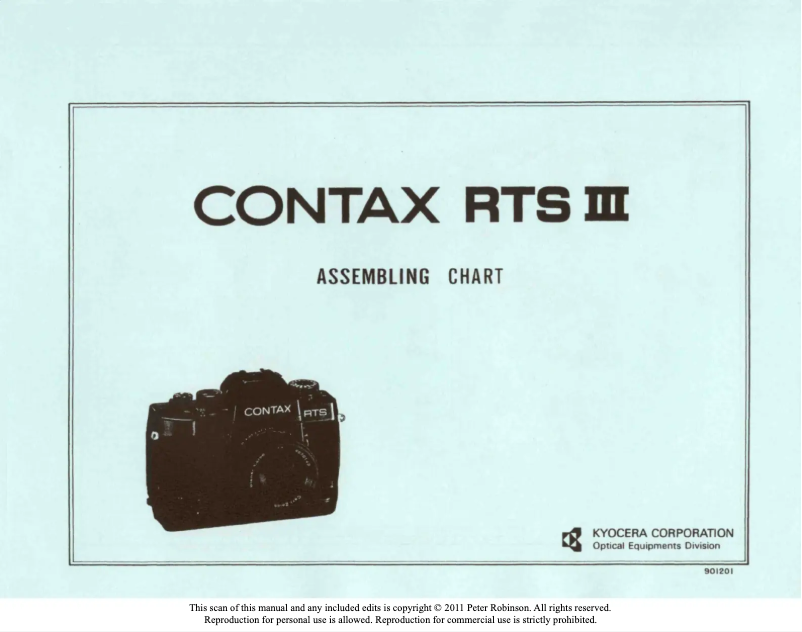 Page n°1 - Manuel utilisateur Contax RTS III