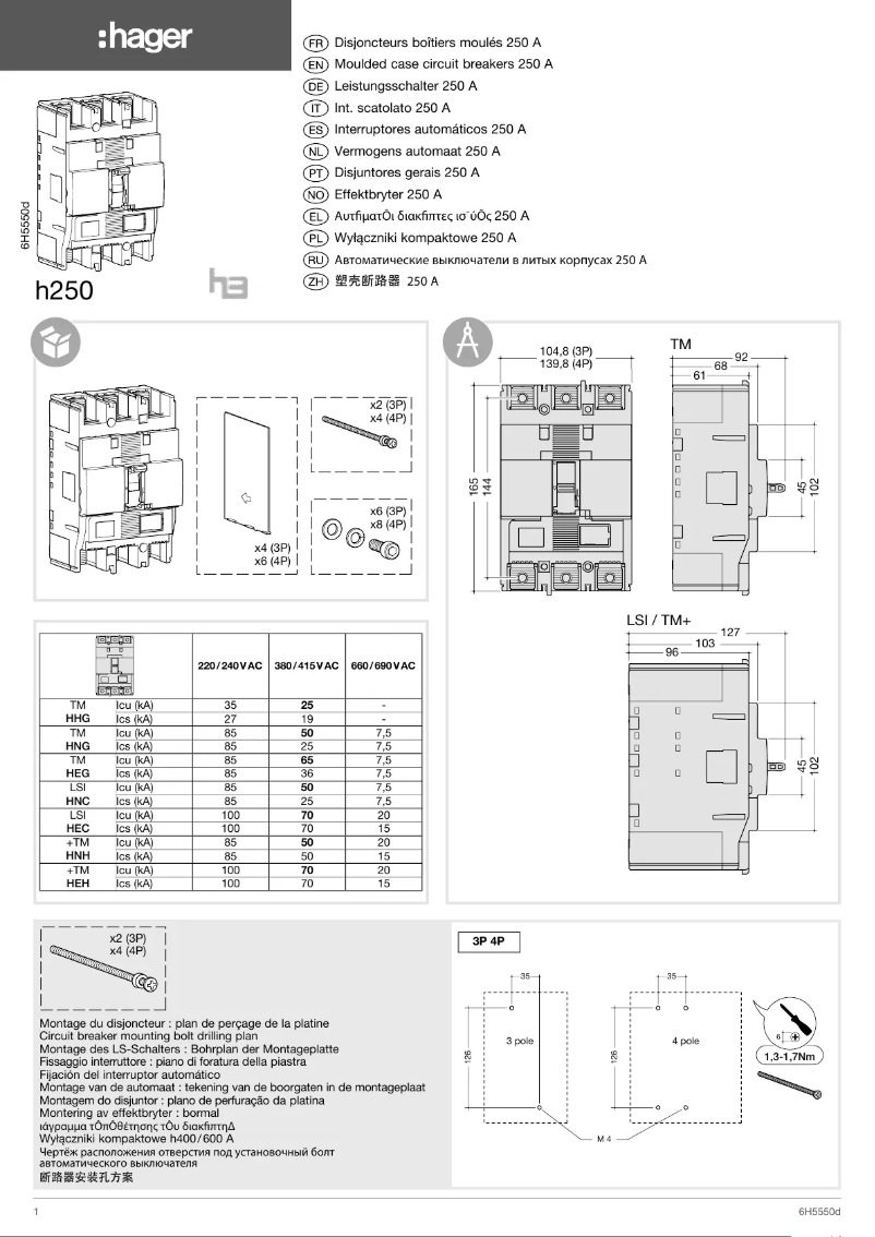 Page n°1 - Manuel utilisateur Hager HNC251H