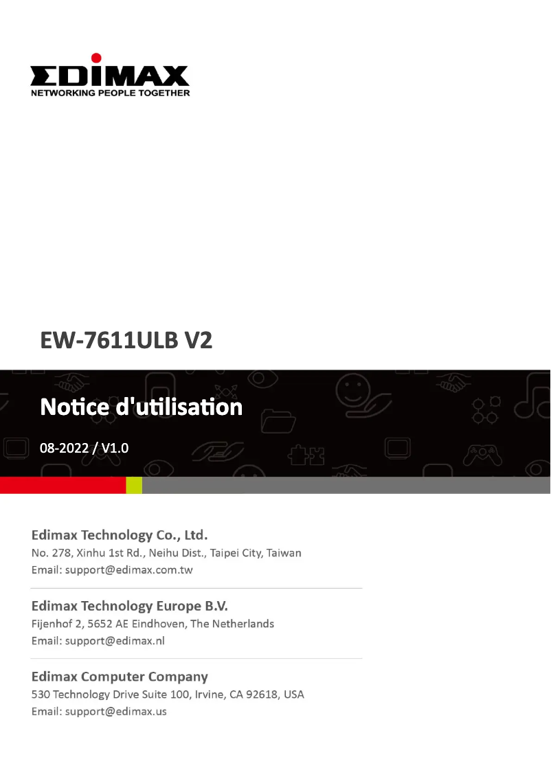 Página 1 del manual Manual de usuario Edimax EW-7611ULB V2