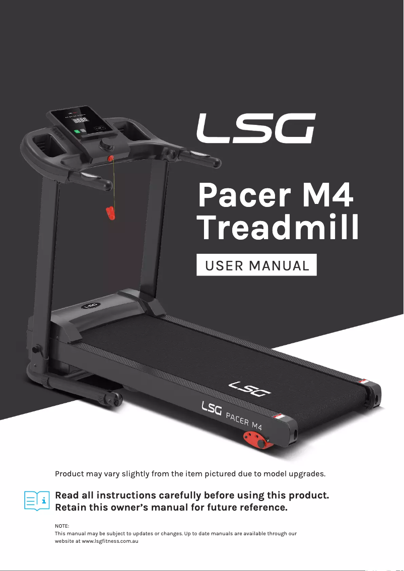 Page n°1 - Manuel utilisateur LSG Pacer M4