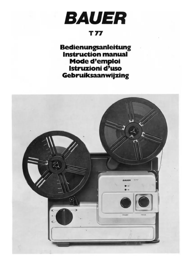 Page 1 de la notice Manuel utilisateur Bauer T77
