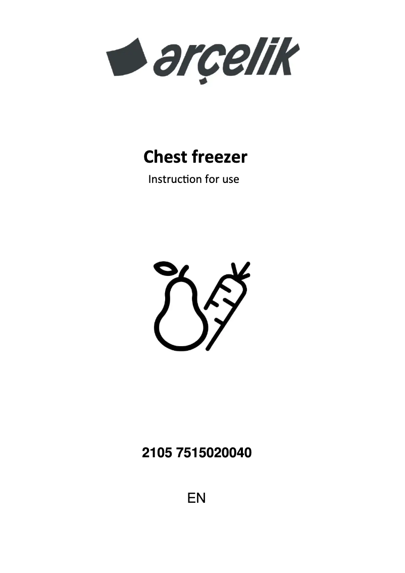 Page 1 de la notice Manuel utilisateur Arçelik 2105