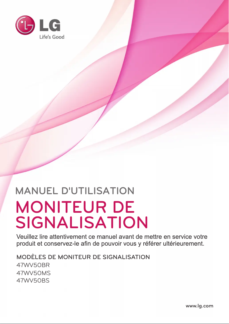 Page n°1 - Manuel utilisateur LG 47WV50BR