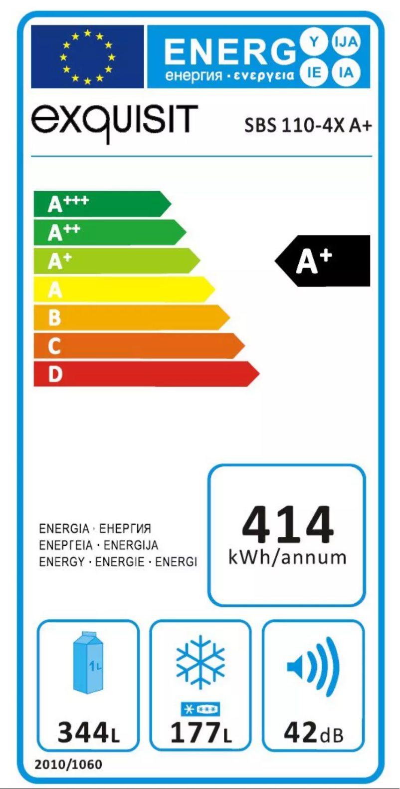 Page 1 de la notice Manuel utilisateur Exquisit SBS110-4XA+