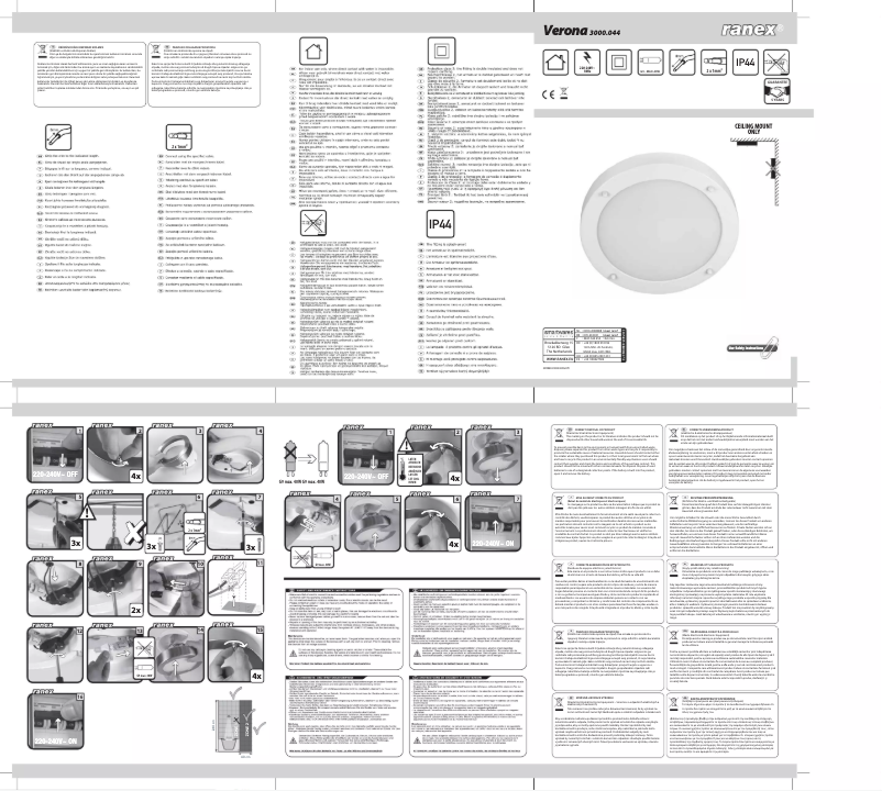 Page 1 de la notice Manuel utilisateur Ranex Verona 3000.044