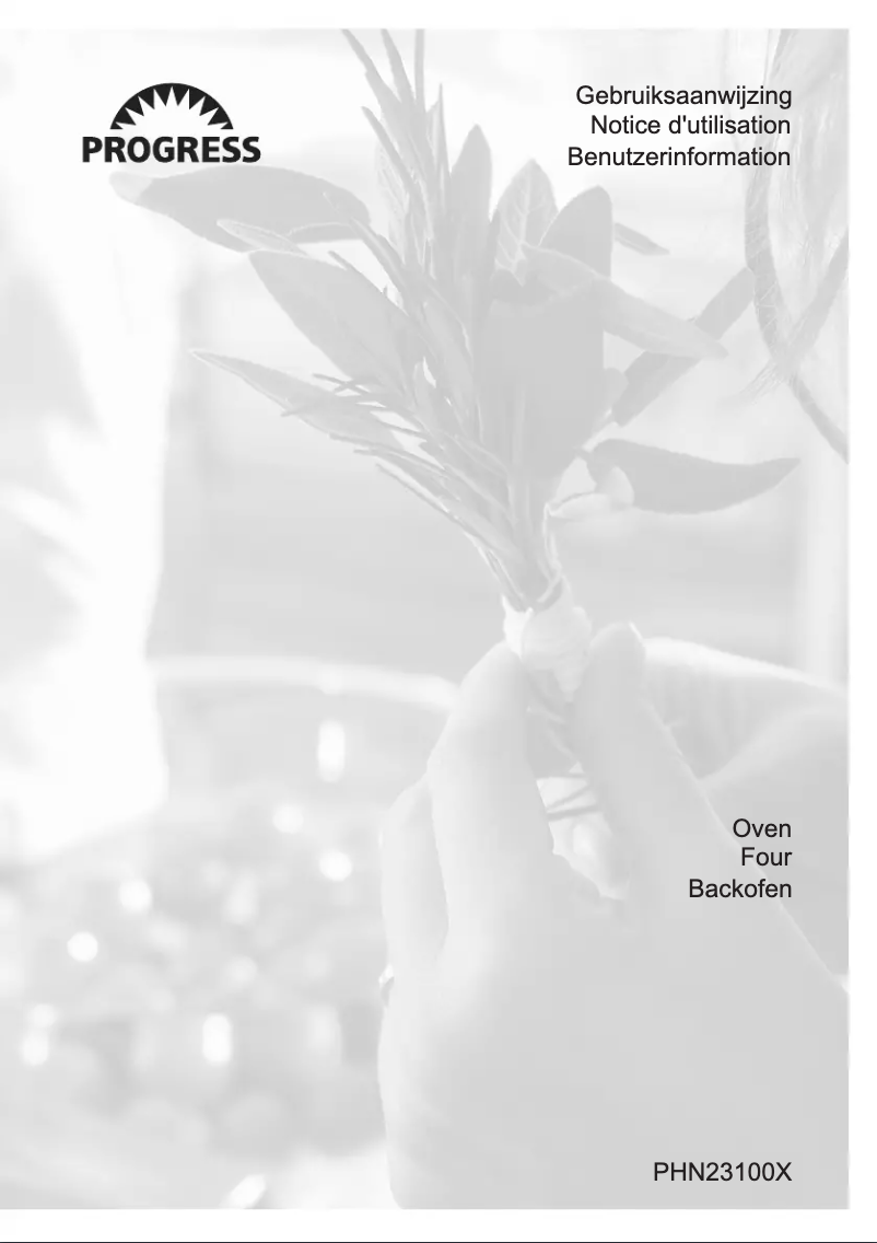 Page n°1 - Manuel utilisateur Progress PHN23100X