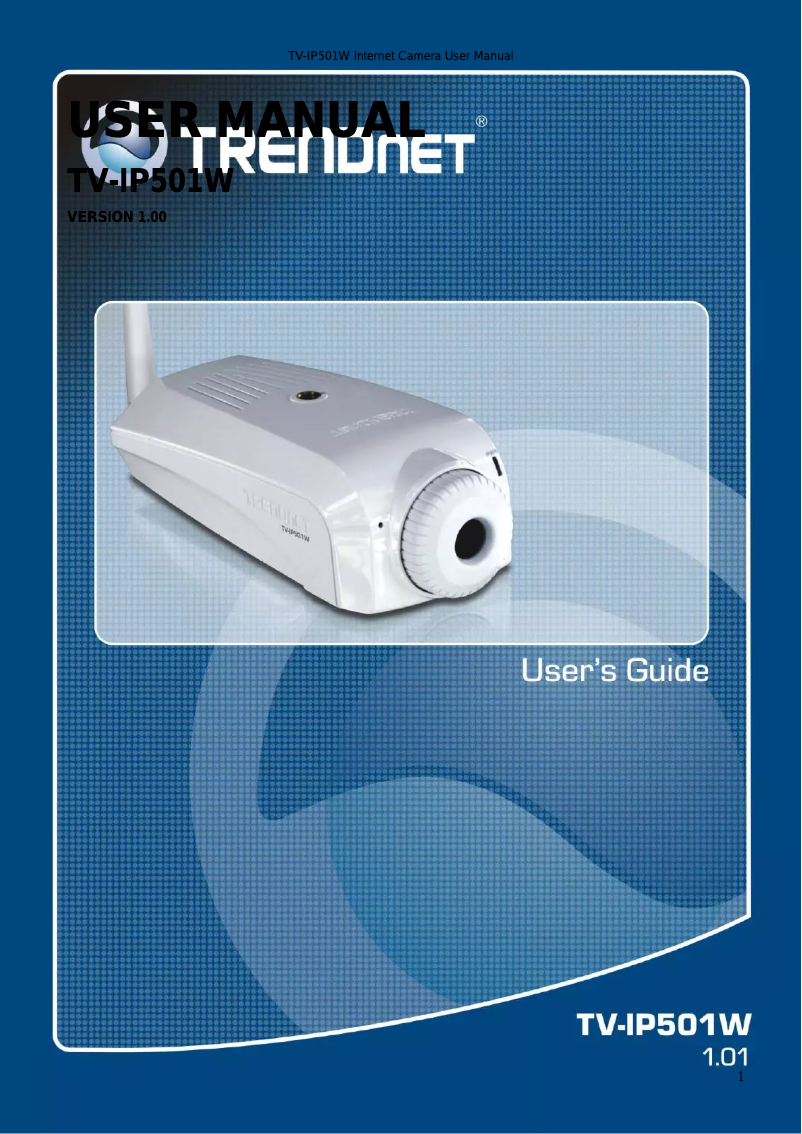 Page n°1 - Manuel utilisateur TRENDnet TV-IP501W