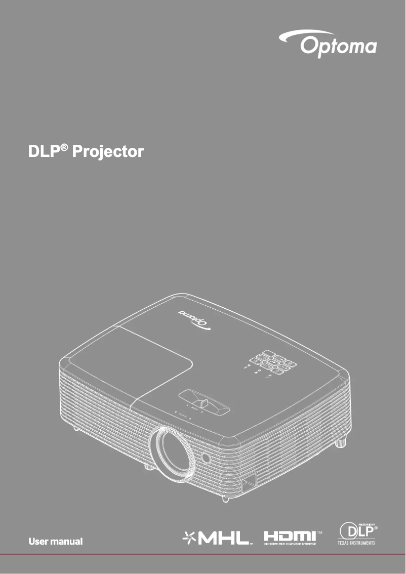 Page 1 de la notice Manuel utilisateur Optoma X340