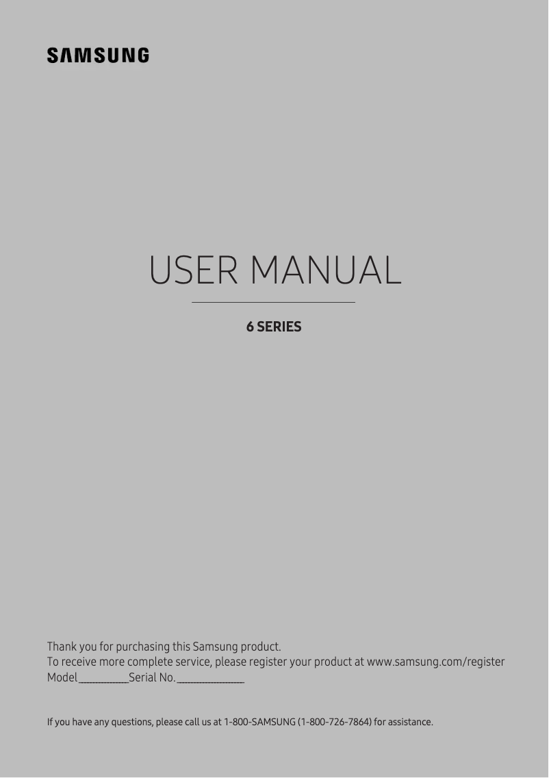 Page 1 de la notice Manuel utilisateur Samsung UN70KU6300F