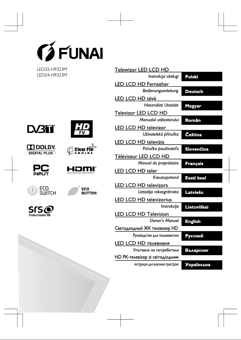Page 1 de la notice Manuel utilisateur Funai LED24H9323M
