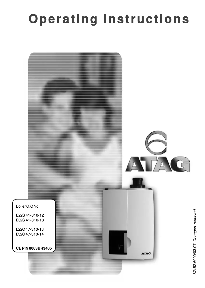 Página 1 del manual Manual de usuario Atag E325C-CW5