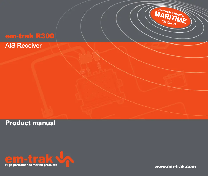 Page 1 de la notice Manuel utilisateur Em-Trak R300