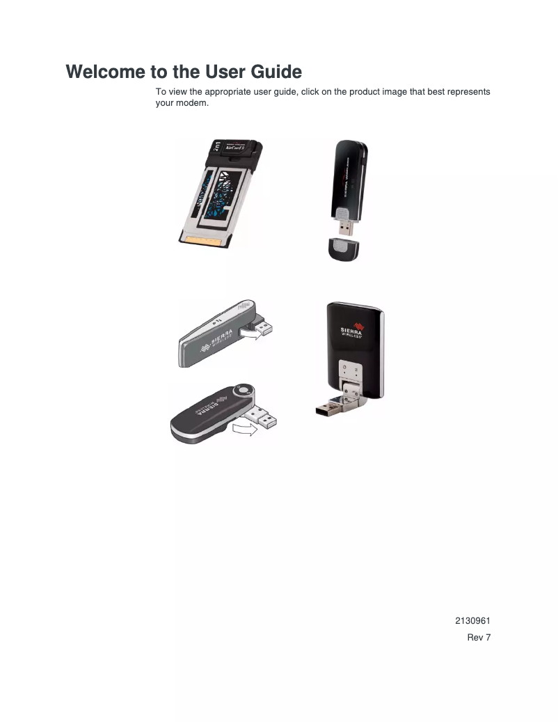 Image de la première page du manuel de l'appareil AirCard 318U