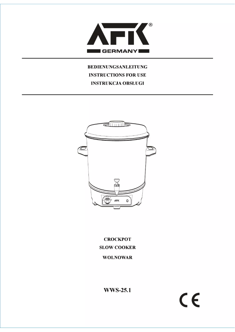 Page n°1 - Manuel utilisateur AFK WWS-25.1