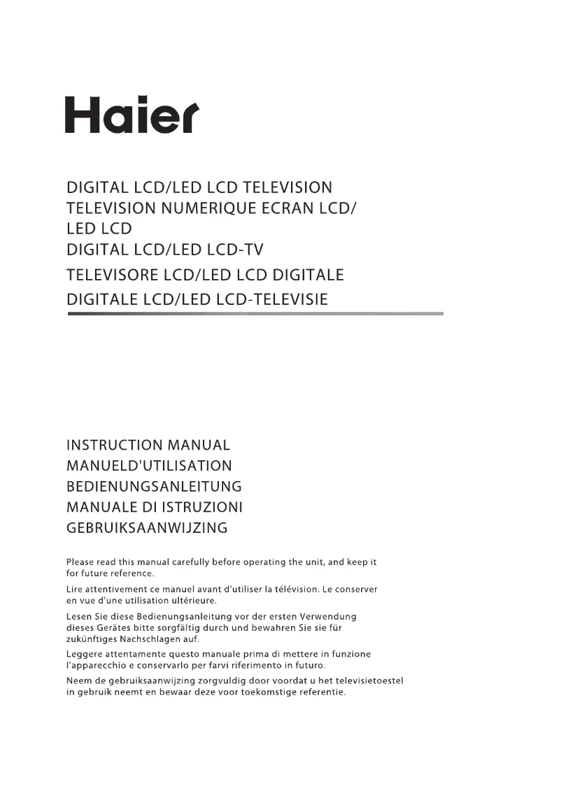 Page 1 de la notice Manuel utilisateur Haier LT22R3COW