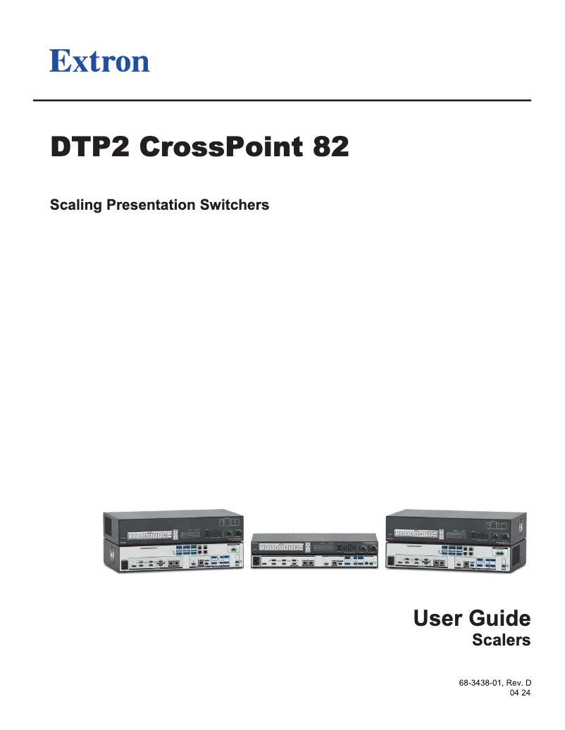 Page n°1 - Manuel utilisateur Extron DTP2 CrossPoint 82