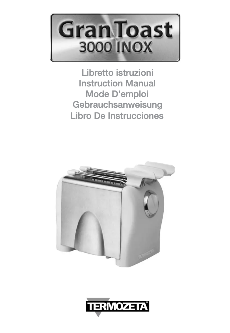 Page 1 de la notice Manuel utilisateur Termozeta Gran Toast 3000