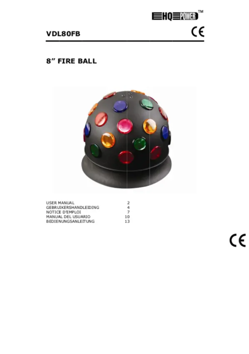 Page n°1 - Manuel utilisateur Velleman VDL80FB