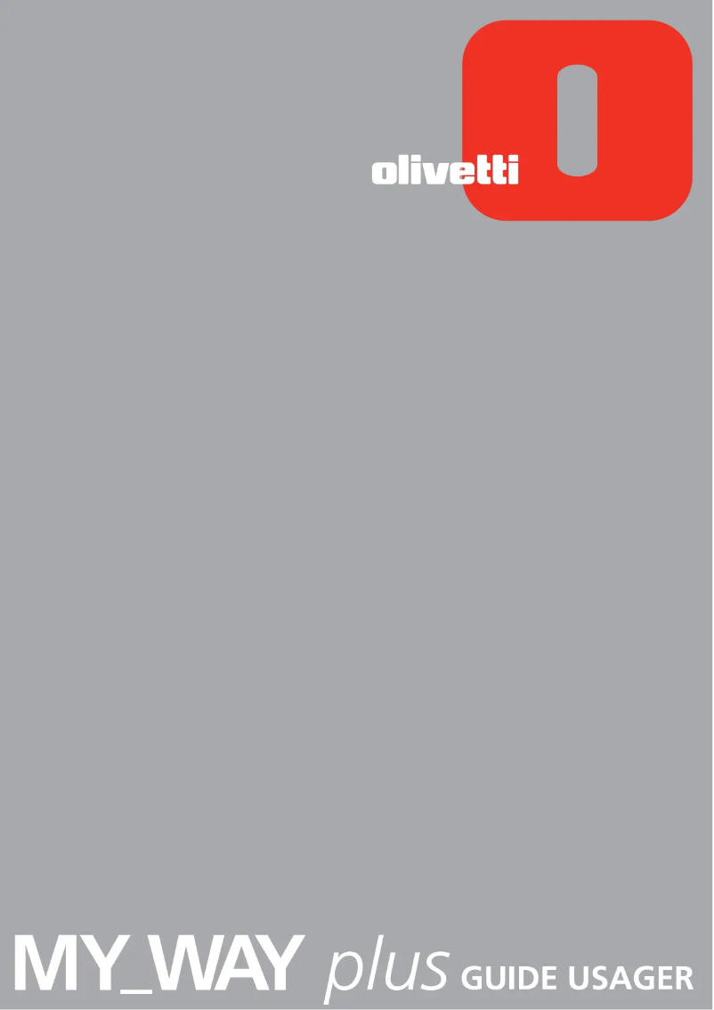 Page 1 de la notice Manuel utilisateur Olivetti MY_WAY plus