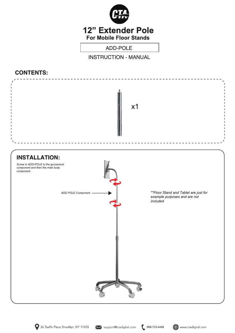 Image de la première page du manuel de l'appareil ADD-POLE