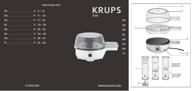 Page n°1 - Manuel utilisateur Krups Ovomat Special F233