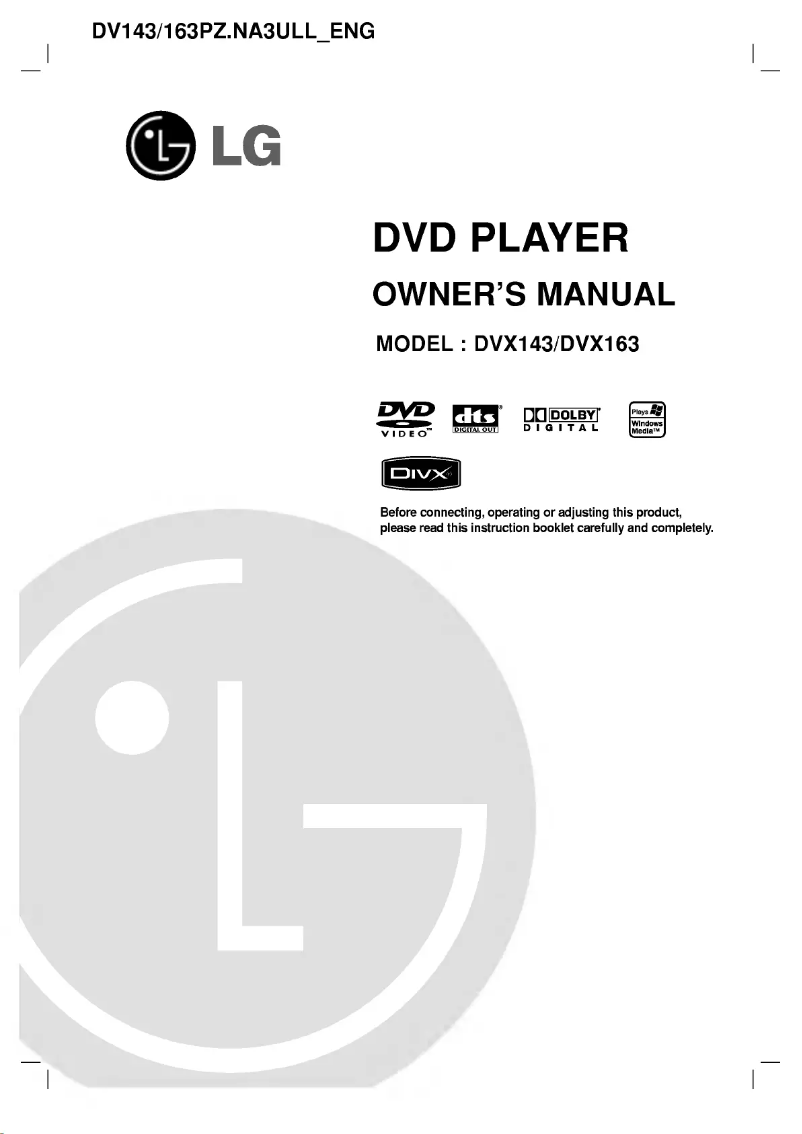 Page n°1 - Manuel utilisateur LG DVX143