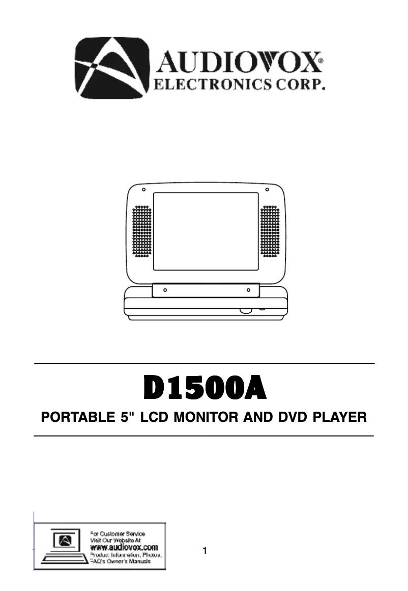 Image de la première page du manuel de l'appareil D1500A