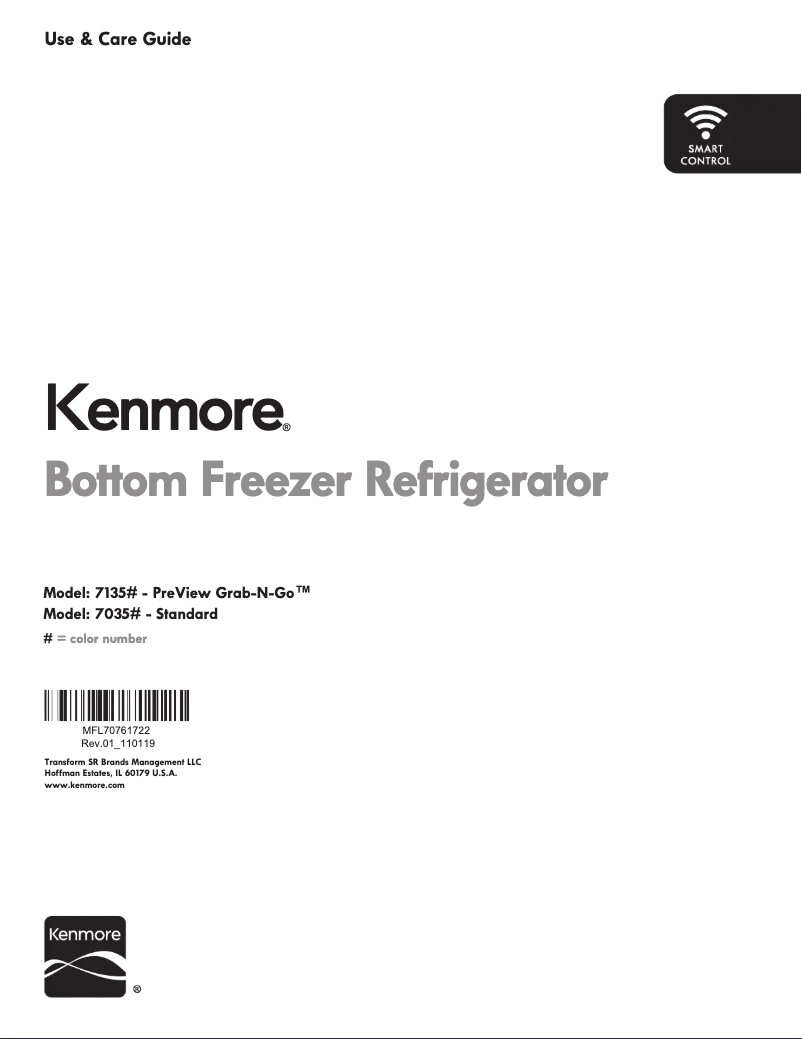 Page 1 de la notice Manuel utilisateur Kenmore 71355