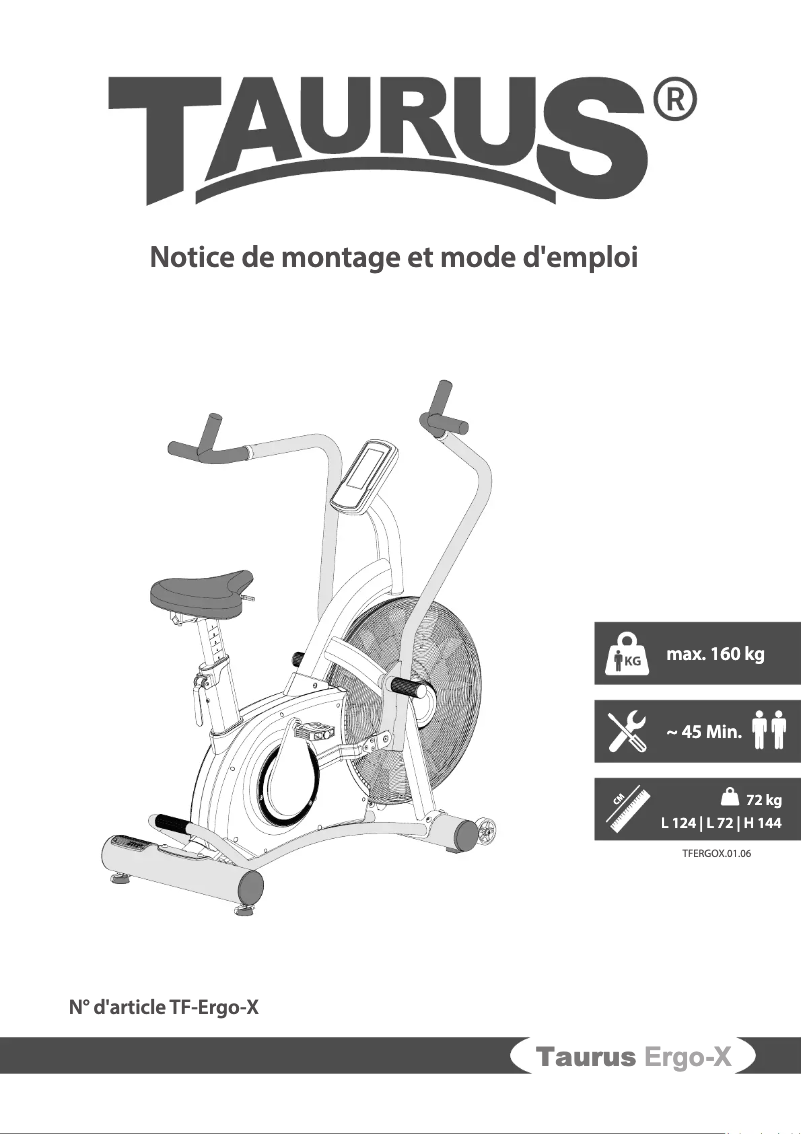 Image de la première page du manuel de l'appareil Ergo-X