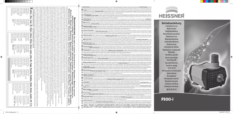 Page n°1 - Manuel utilisateur Heissner P300-i