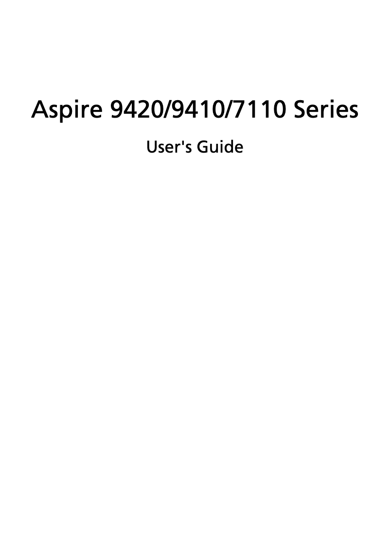 Página 1 del manual Manual de usuario Acer Aspire 7110
